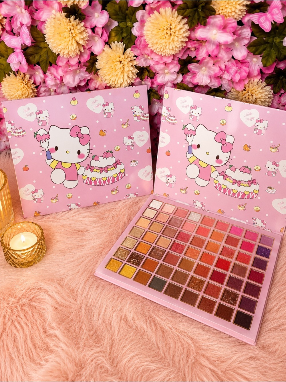 Hello Kitty Pink and Gold Eyeshadow Palette — 63-Shade Collection